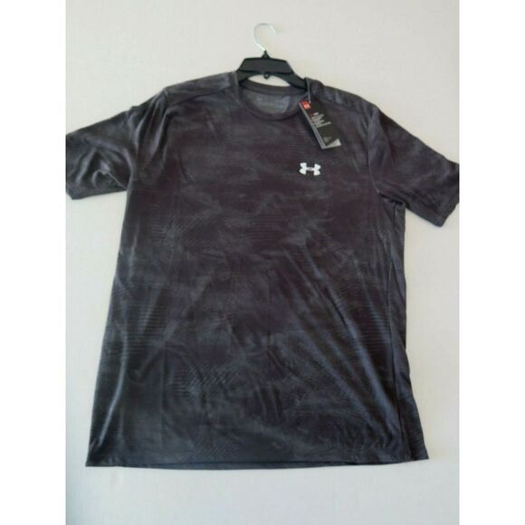 Under Armour Mens Sz L Gray Tech Print Short Sleeve Tee Shirt $60 - Picture 1 of 7